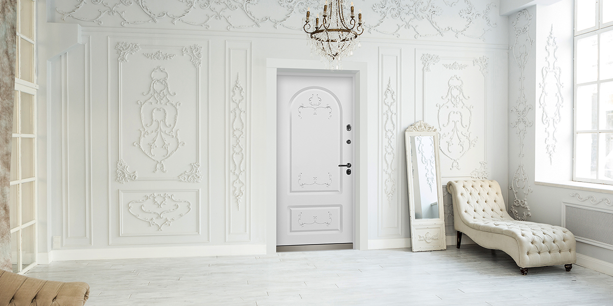 Входная дверь «Лео» в оттенке «Белый»