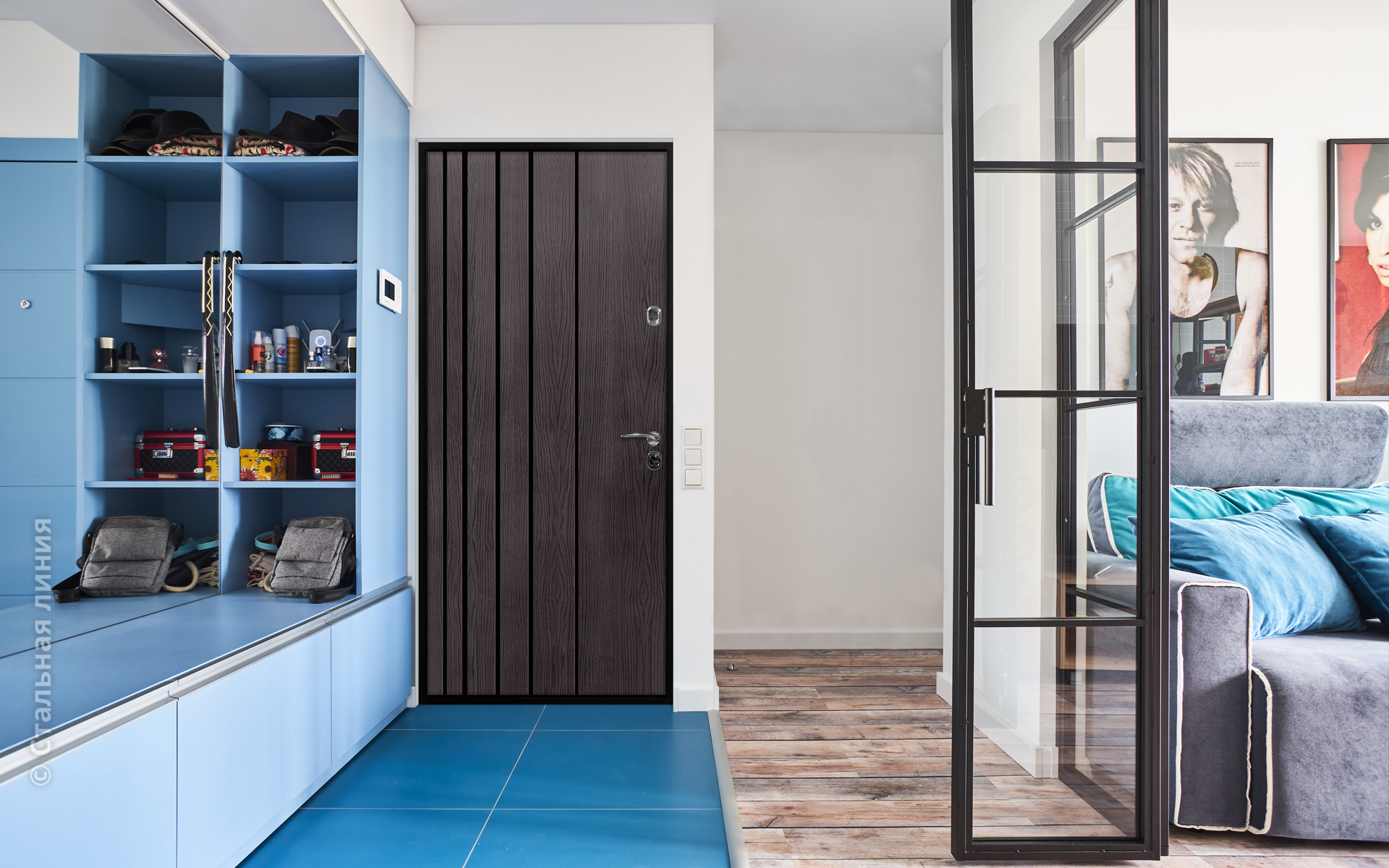 Входная дверь «Авиор Лайт» с покрытием из натурального дерева