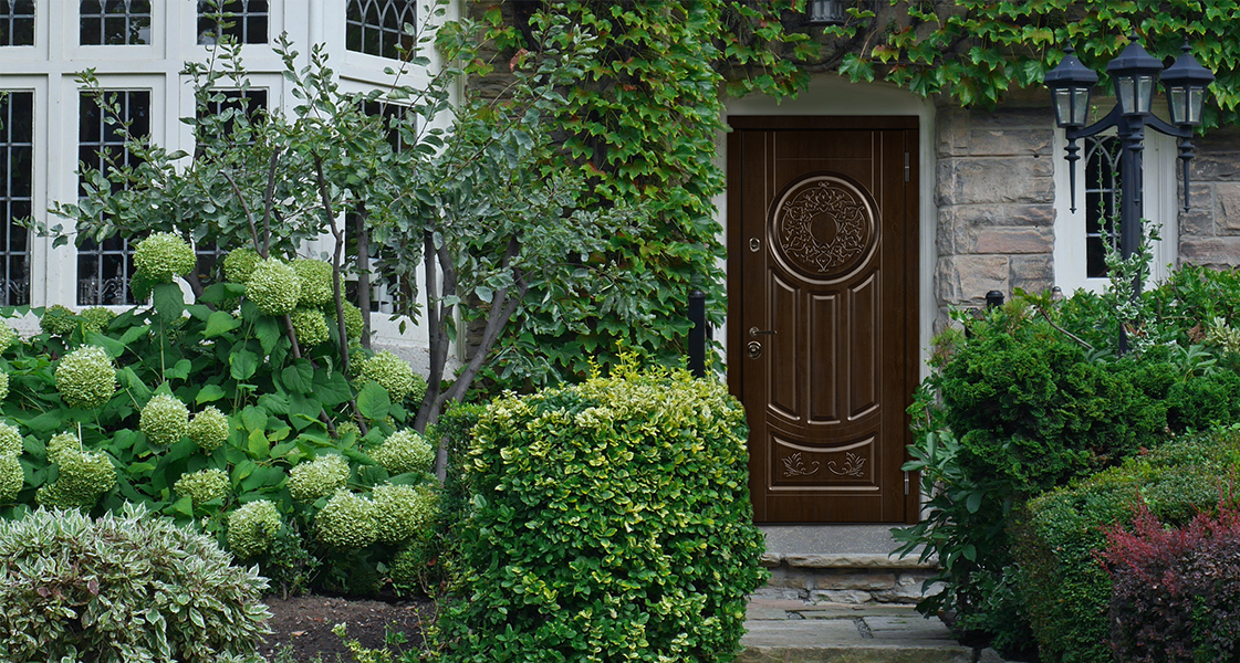 Входная дверь «Лео» в оттенке «Дуб темный»