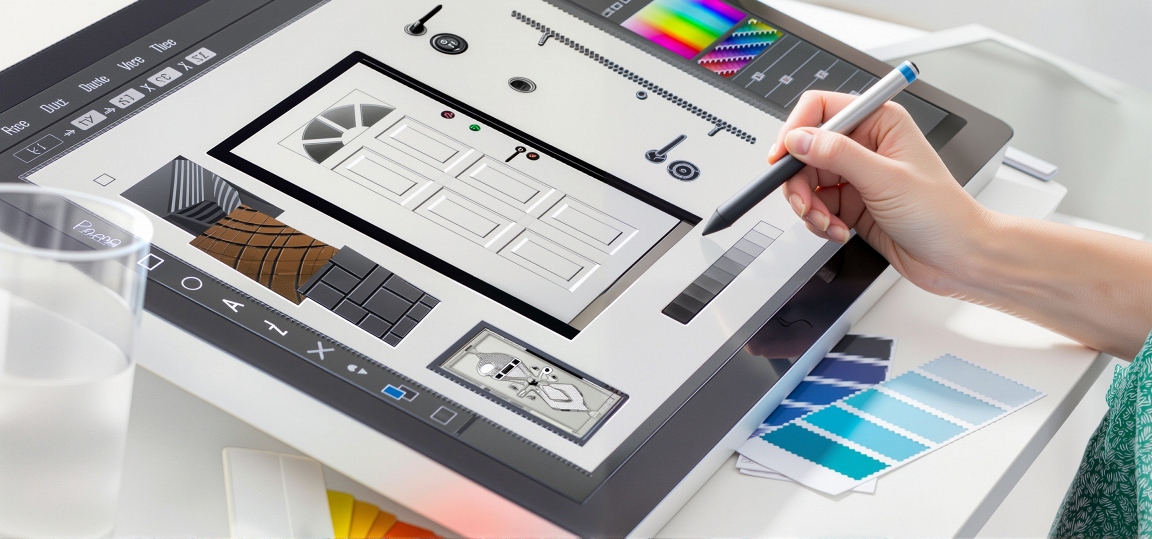 Дизайн входной двери на экране — подбор фурнитуры, цветов и элементов оформления.