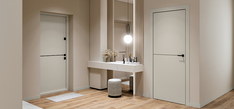 Белые входные двери в современном интерьере подчёркивают стиль, свет и гармонию пространства.