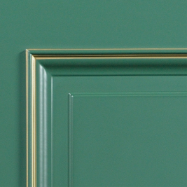 SteelLak «Зеленый турмалин» (гладкая), патина золото