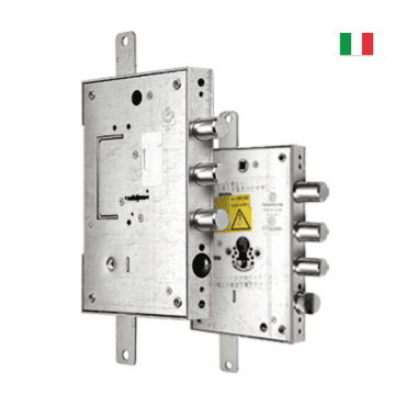 Замок врезной для входной двери Securemme с роторным механизмом и защитой от взлома.