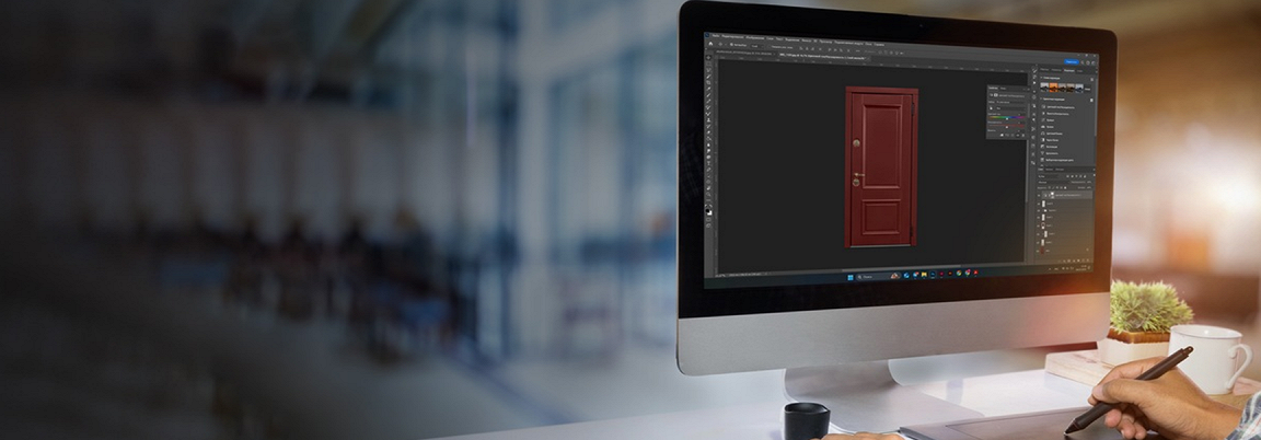 Изготовление входных дверей по индивидуальным размерам на экране с редактируемым макетом.