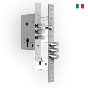 Замок врезной для входной двери Securemme с оцинкованным корпусом и защитой высверливания.