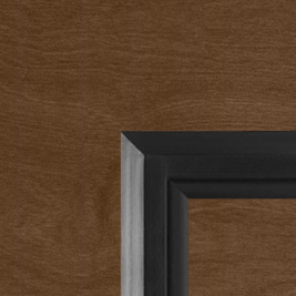 Отделка двери цвета шоколад