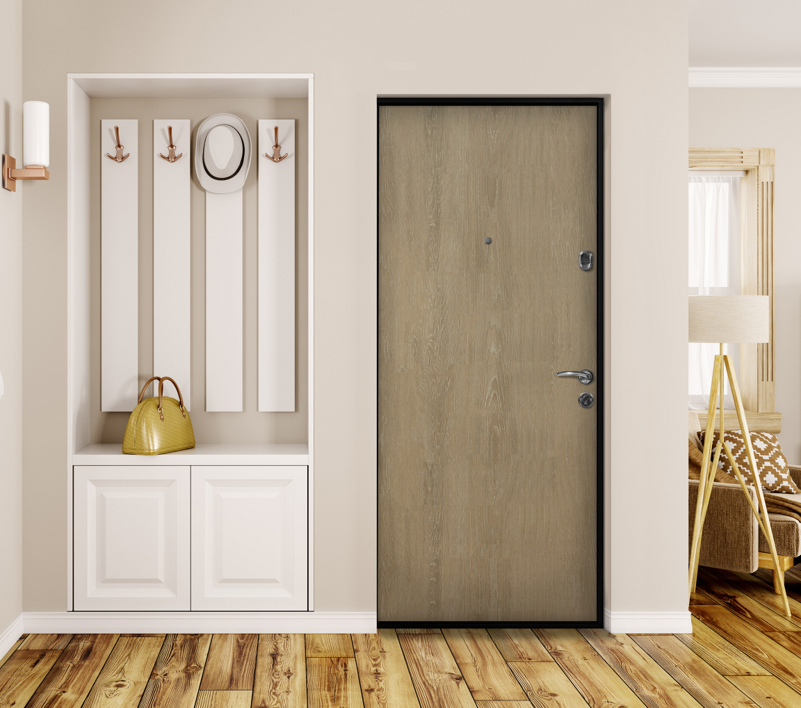 Входная дверь для скандинавского стиля — модель «Нова» от завода «Стальная линия»