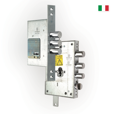 Замок врезной для входной двери Securemme — защита от взлома Securtina и антикопируемый ключ.