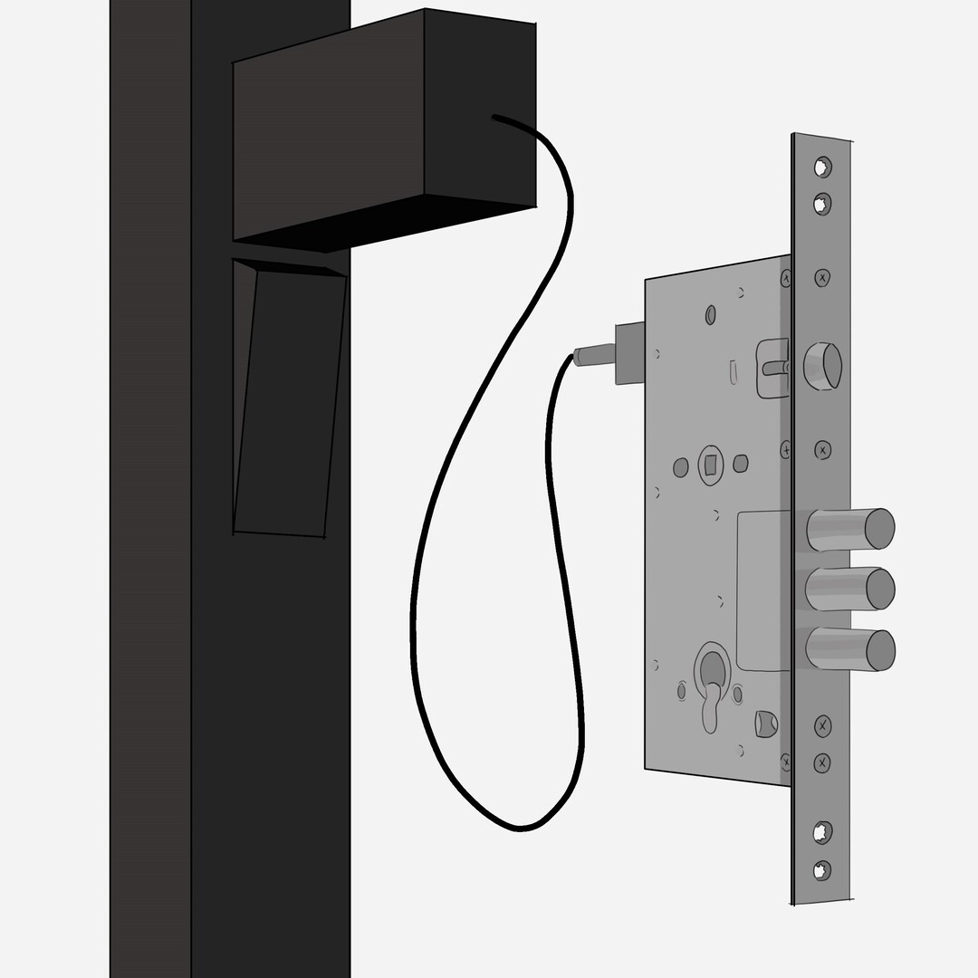 Механическая клавиша для входной двери с рейлингом подходит для квартиры и улицы.
