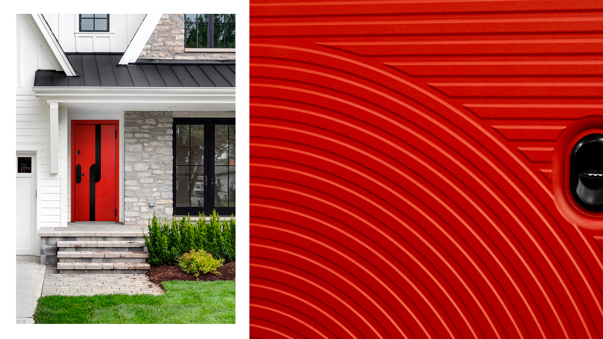 Красная входная дверь