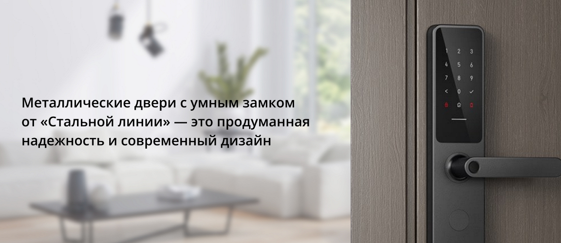 Металлические входные двери с умным замком