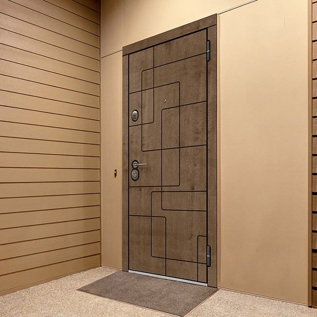 Современная входная дверь в дом  | Модель «Аваланж» - Стальная линия
