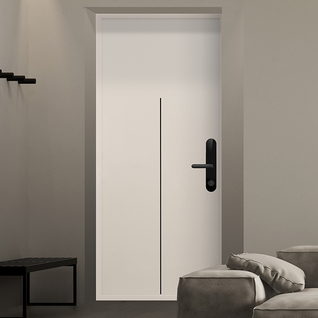 Белая входная дверь в квартиру с электронным замком | Модель «Алькасар» - Стальная линия