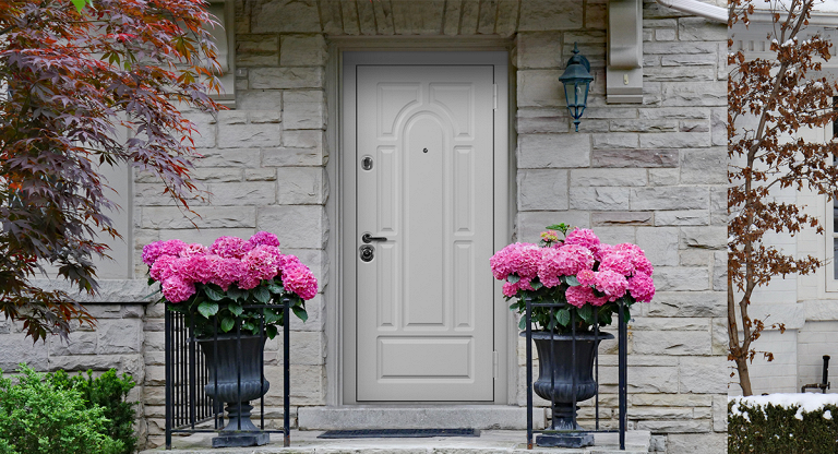 Светлая входная дверь в дом | Модель «Талер» — Стальная линия