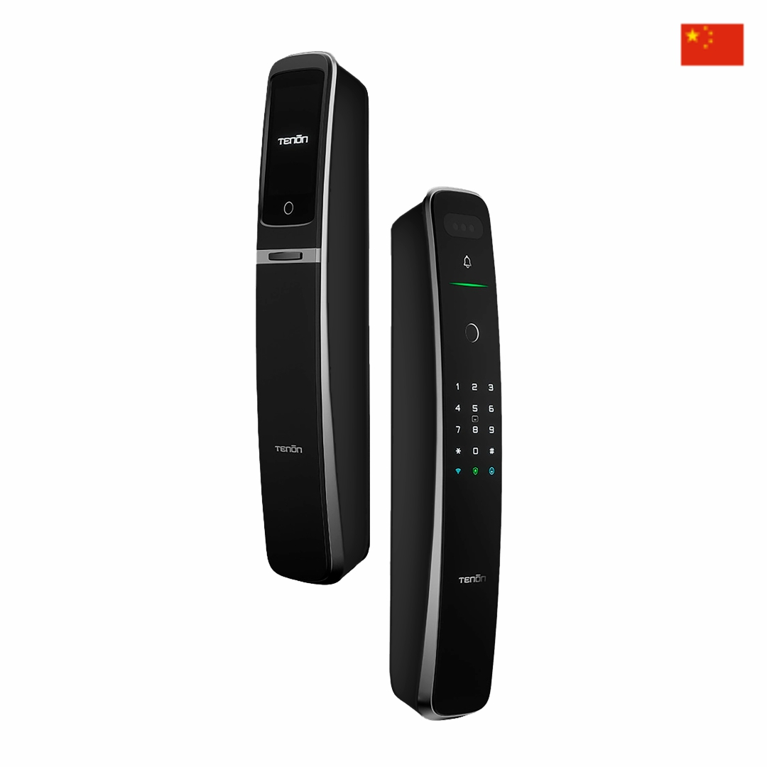 Умный замок на входную дверь Tenon A9 Pro с встроенным видеодомофоном и защитой от подбора пароля.