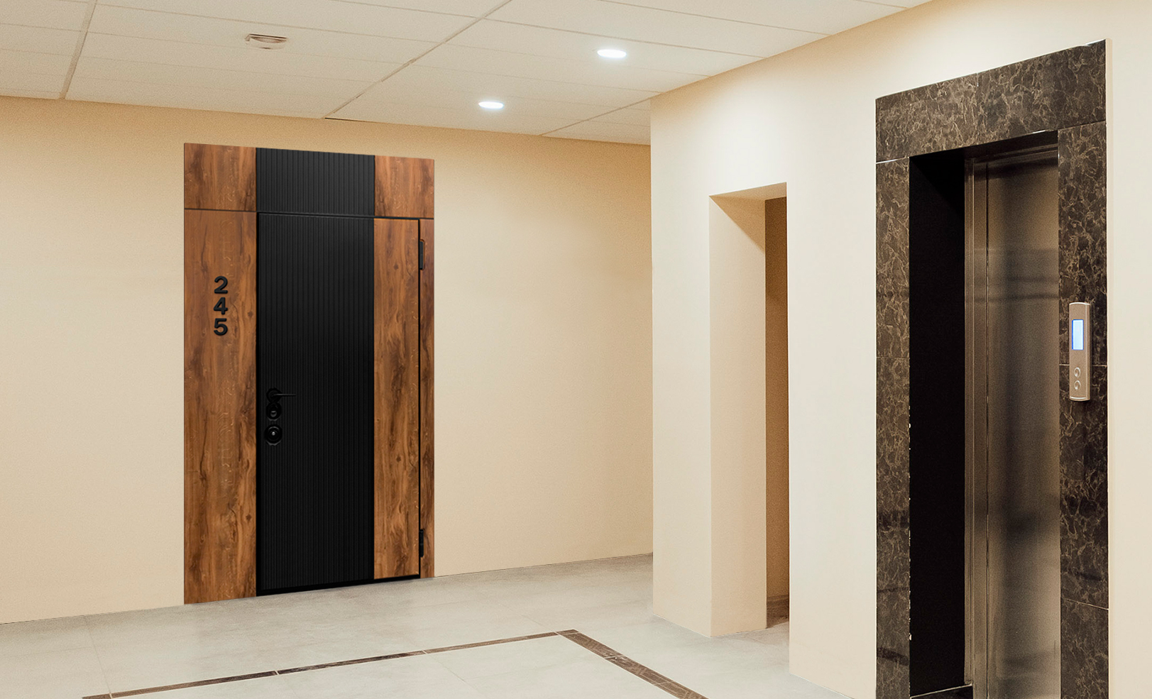 Входные двери с фальш-панелями: эффект парадного входа